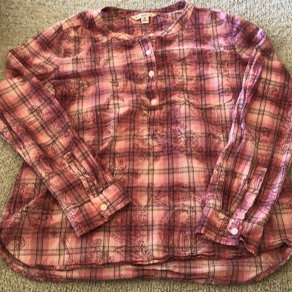 Croft and burrow western button down shirt women’s size medium